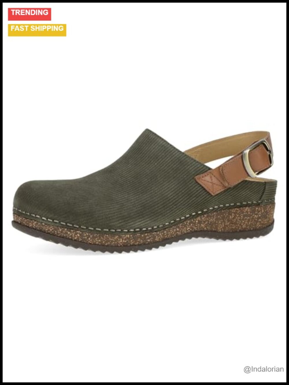 Dansko Merrin Sling-Back Mule Clog Leather Suede Cork Comfort